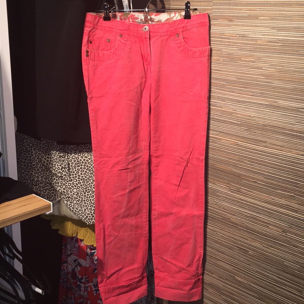 Coral Bershka pants